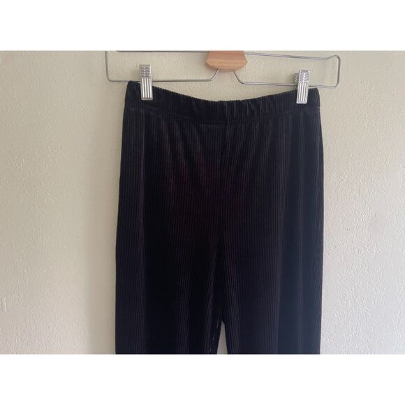 H&M Women Ribbed Pull On Size Small High Rise Flared Velour Pants Loungewear - Picture 4 of 7